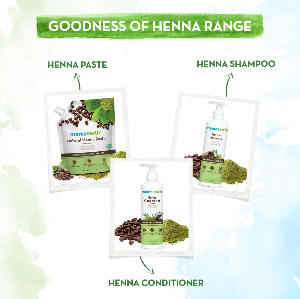 Natural Henna Paste with Henna & Dark Roasted Coffee for Rich Naturally Colored Hair - 200 g