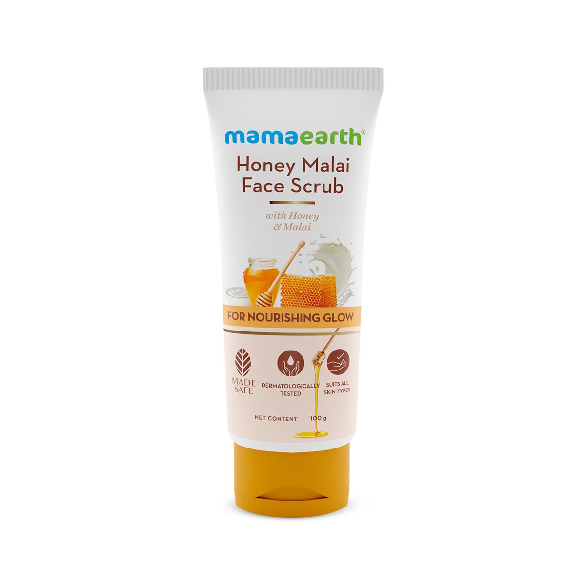 Honey Malai Face Scrub with Honey & Malai for Nourishing Glow - 100 g