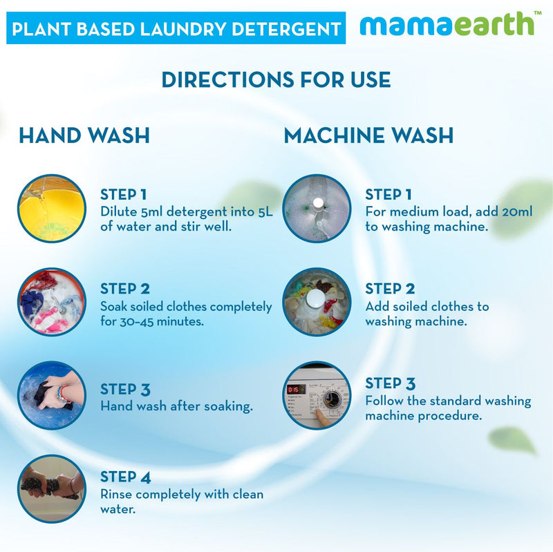 Plant based laundry detergent, 1000ml (Saver Pack, get 40% extra)