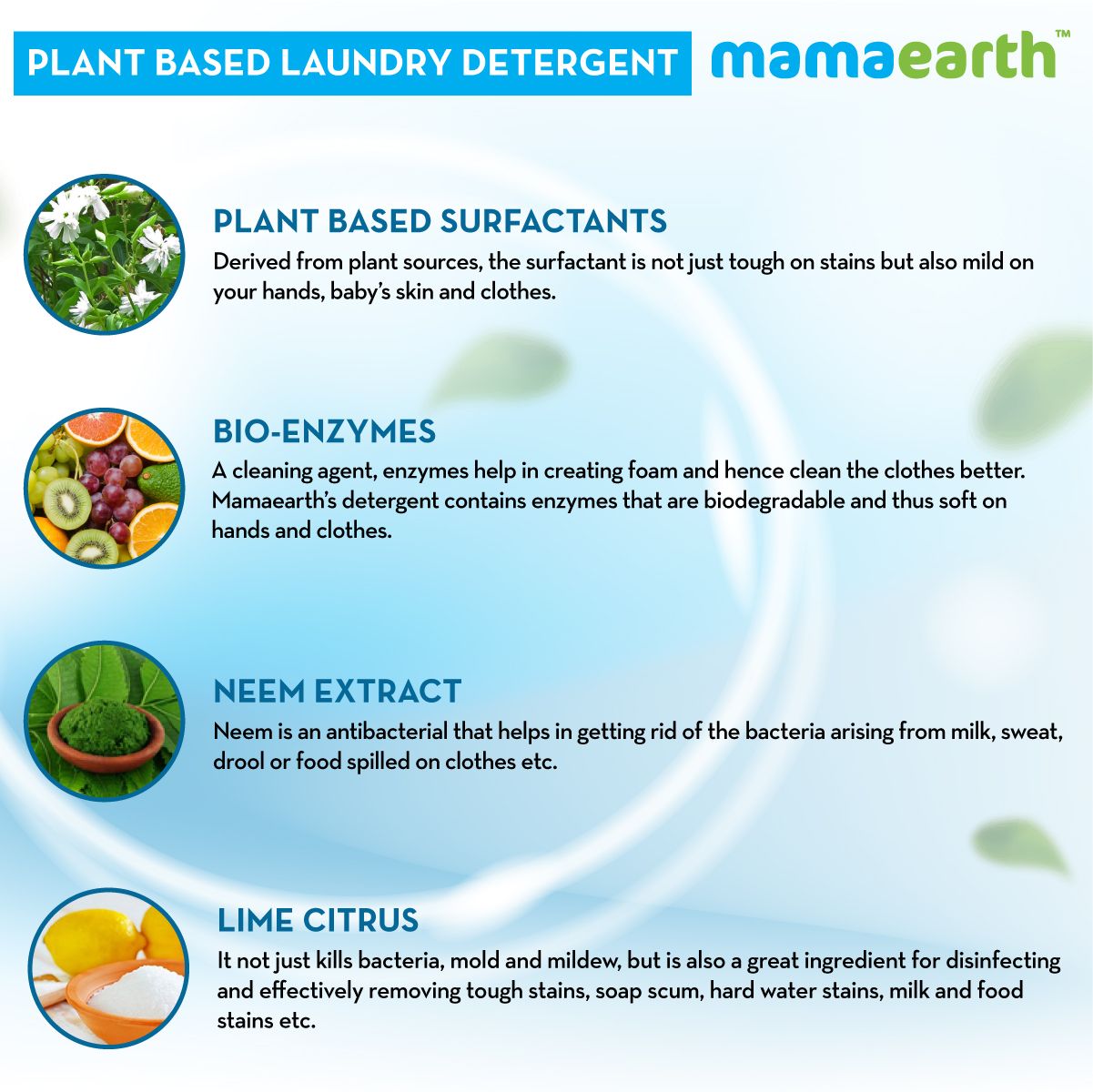 Plant based laundry detergent, 1000ml (Saver Pack, get 40% extra)