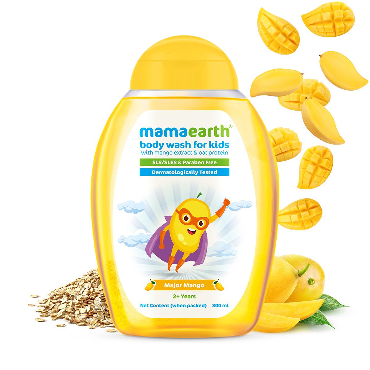 Major Mango Body Wash For Kids with Mango and Oat Protein - 300 ml