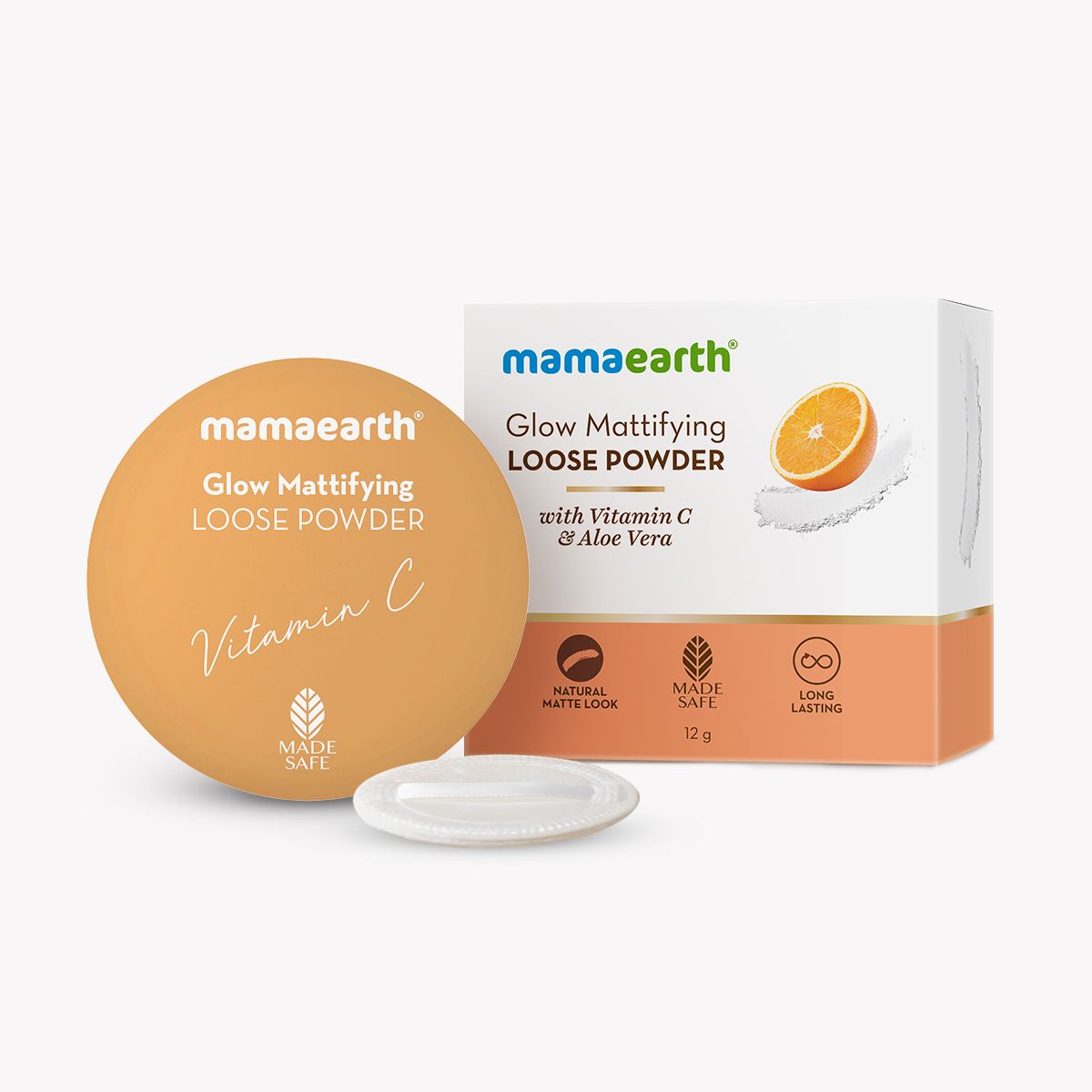 Glow Mattifying Loose Powder with Vitamin C & Aloe Vera for a Natural Matte Look - 12 g