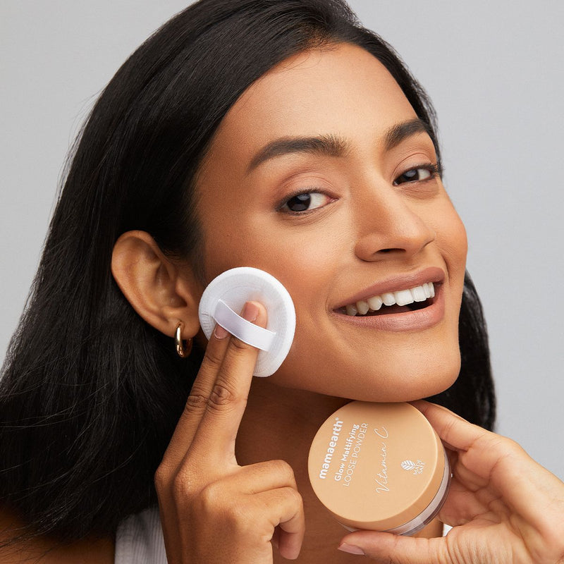 Glow Mattifying Loose Powder with Vitamin C & Aloe Vera for a Natural Matte Look - 12 g