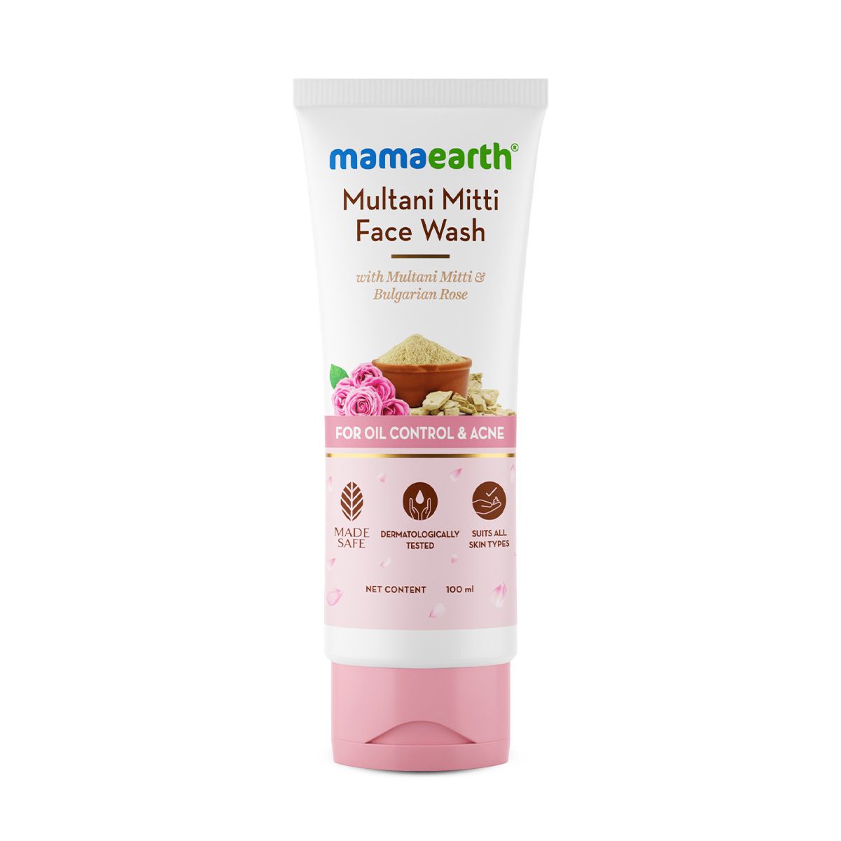 Multani Mitti Face Wash with Multani Mitti & Bulgarian Rose For Oil Control & Acne -  100 ml