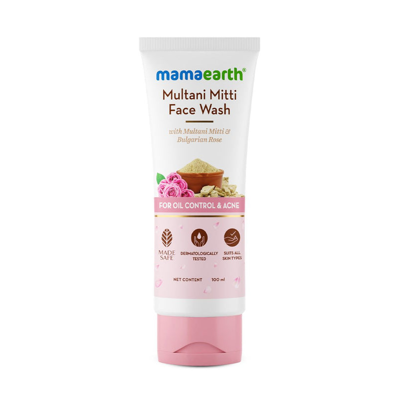 Multani Mitti Face Wash with Multani Mitti & Bulgarian Rose For Oil Control & Acne -  100 ml