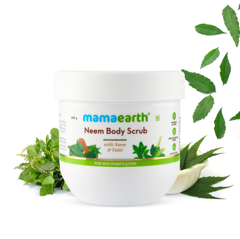 Neem Body Scrub with Neem and Tulsi for Skin Purification - 200 g