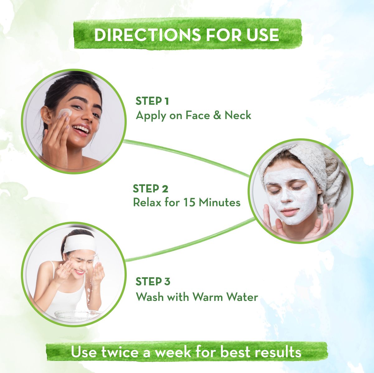 Neem Face Mask with Neem and Tea Tree for Pimples and Zits, 100 ml