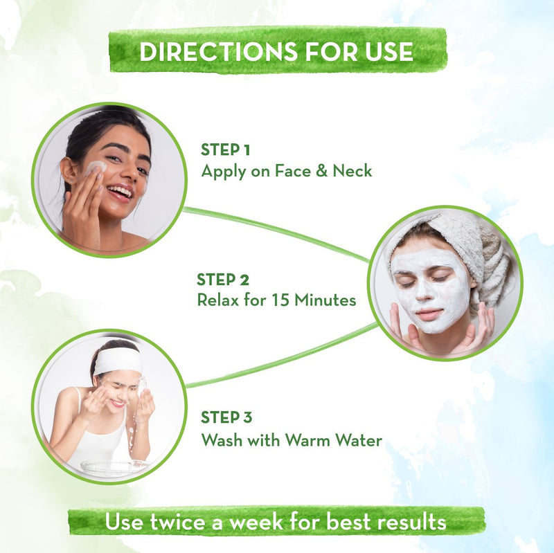 Neem Face Mask with Neem and Tea Tree for Pimples and Zits, 100 ml
