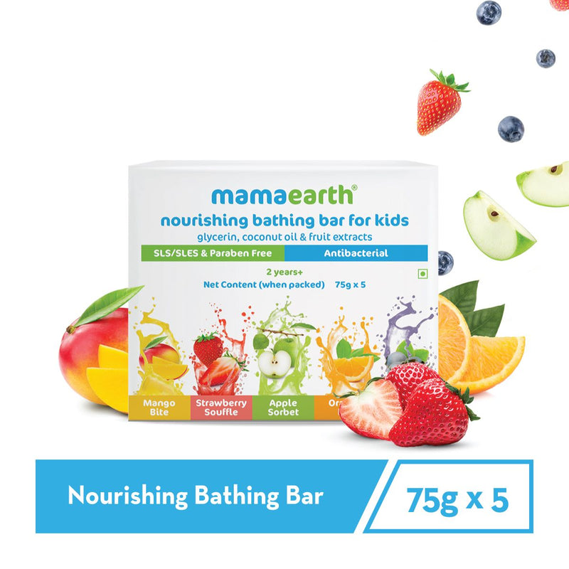 Nourishing Bathing Bar Soap For Kids - ( Pack of 5, 75g Each)