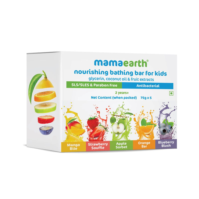 Nourishing Bathing Bar Soap For Kids - ( Pack of 5, 75g Each)