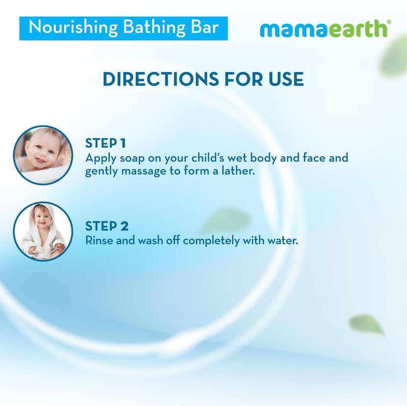 Nourishing Bathing Bar Soap For Kids - ( Pack of 5, 75g Each)