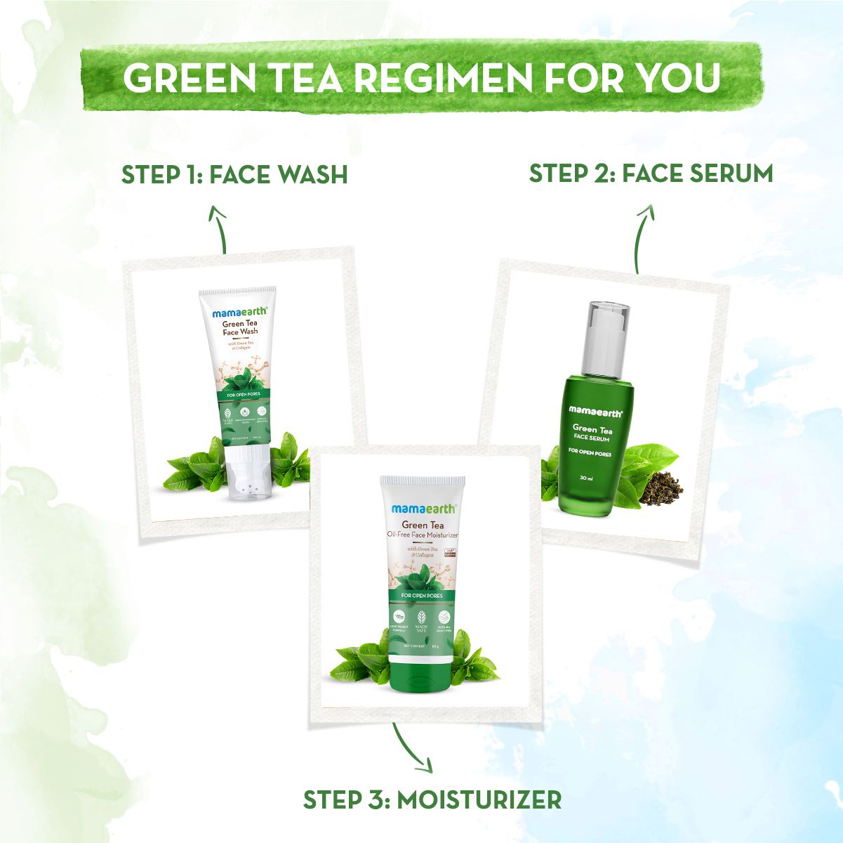 Green Tea Oil-Free Face Moisturizer with Green Tea & Collagen For Open Pores- 80 g