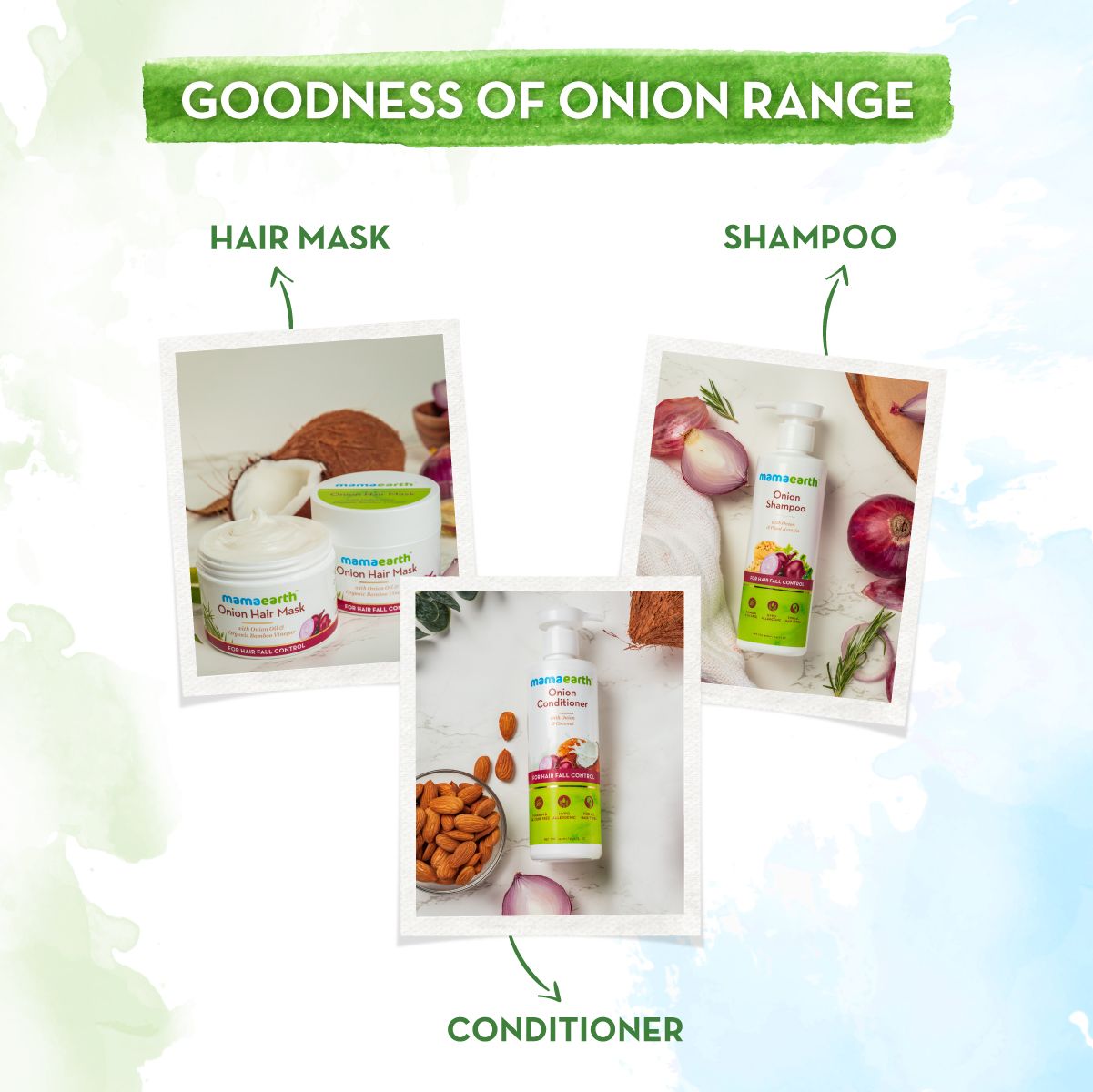 Onion Hair Mask, For Hair Fall Control, With Onion Oil and Organic Bamboo Vinegar, 200ml