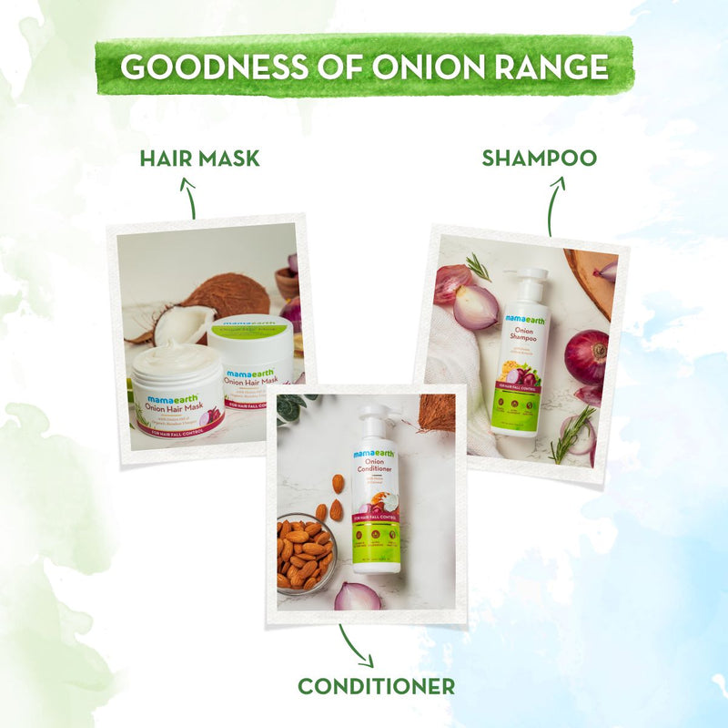 Onion Hair Mask, For Hair Fall Control, With Onion Oil and Organic Bamboo Vinegar, 200ml