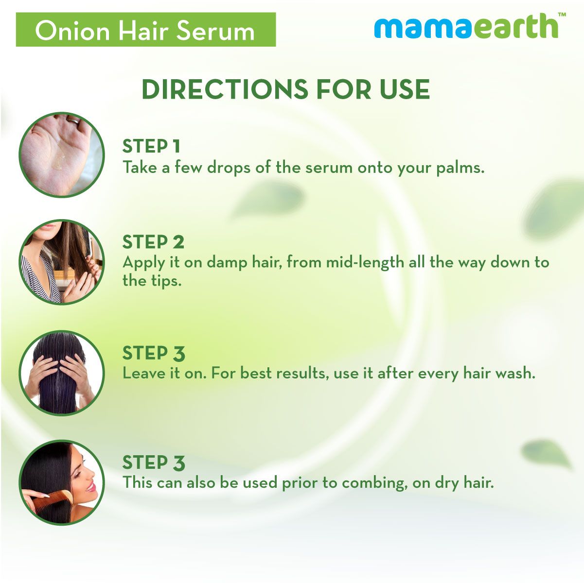 Onion Hair Serum with Onion and Biotin for Strong, Frizz-Free Hair - 100 ml