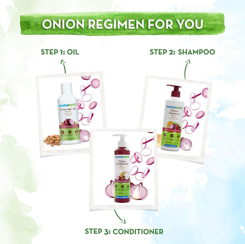 Onion Shampoo with Onion & Plant Keratin for Hair Fall Control - 400ml (Pack of 2)