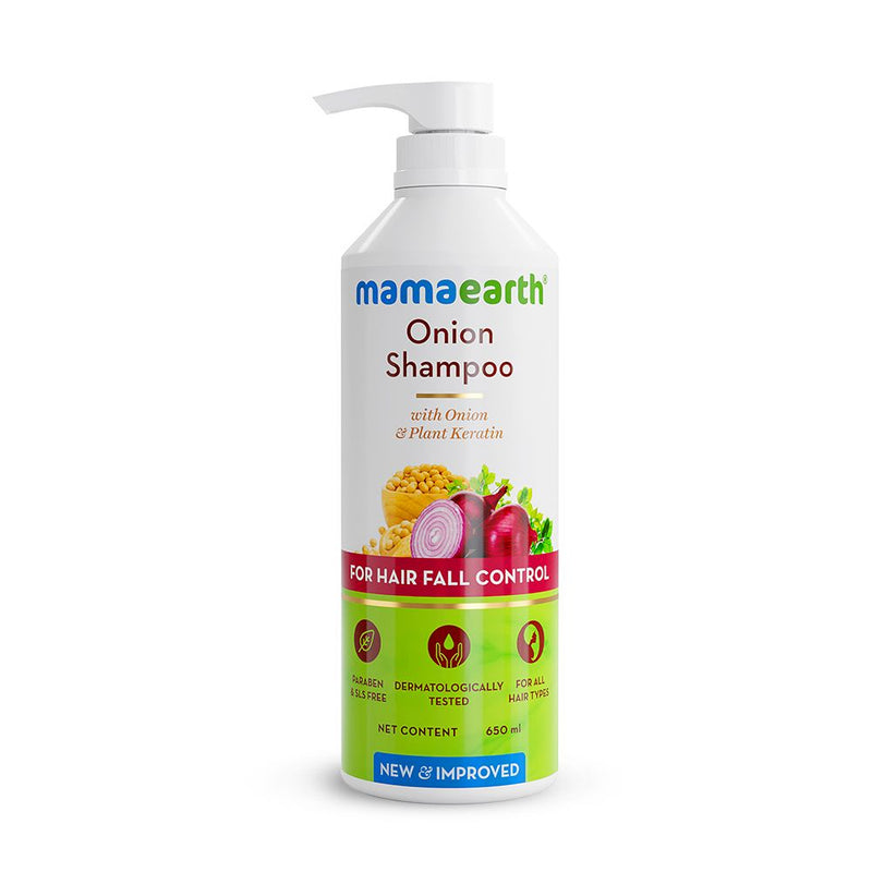 Onion Shampoo for Hair Fall Control and Hair Growth with Onion & Plant Keratin - 650 ml