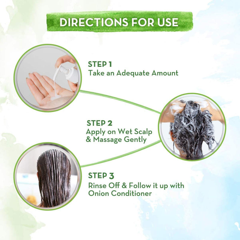 Onion Shampoo for Hair Fall Control and Hair Growth with Onion & Plant Keratin - 650 ml