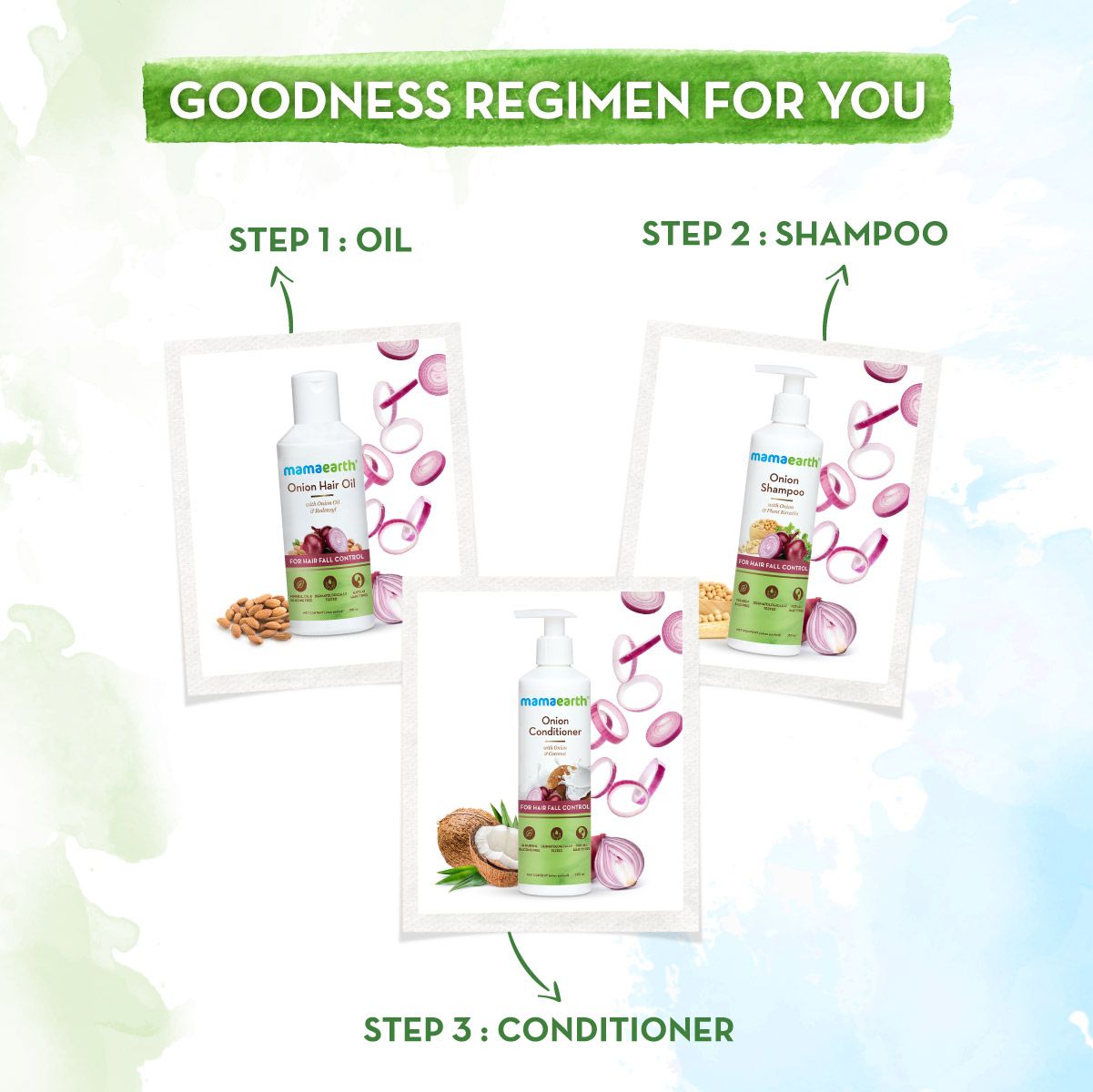 Onion Shampoo for Hair Fall Control and Hair Growth with Onion & Plant Keratin - 650 ml