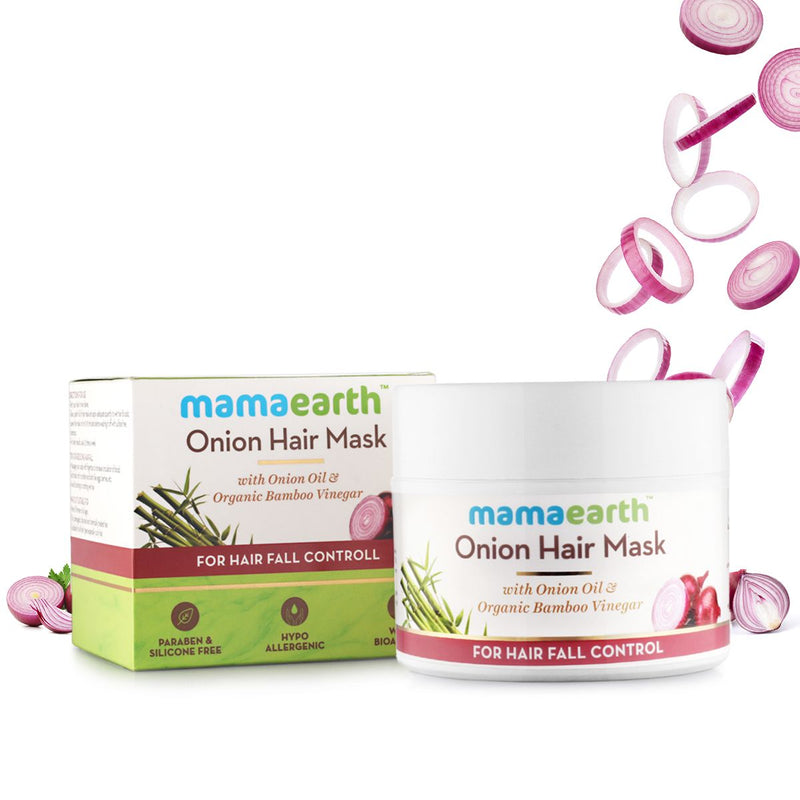 Onion Hair Mask, For Hair Fall Control, With Onion Oil and Organic Bamboo Vinegar, 200ml
