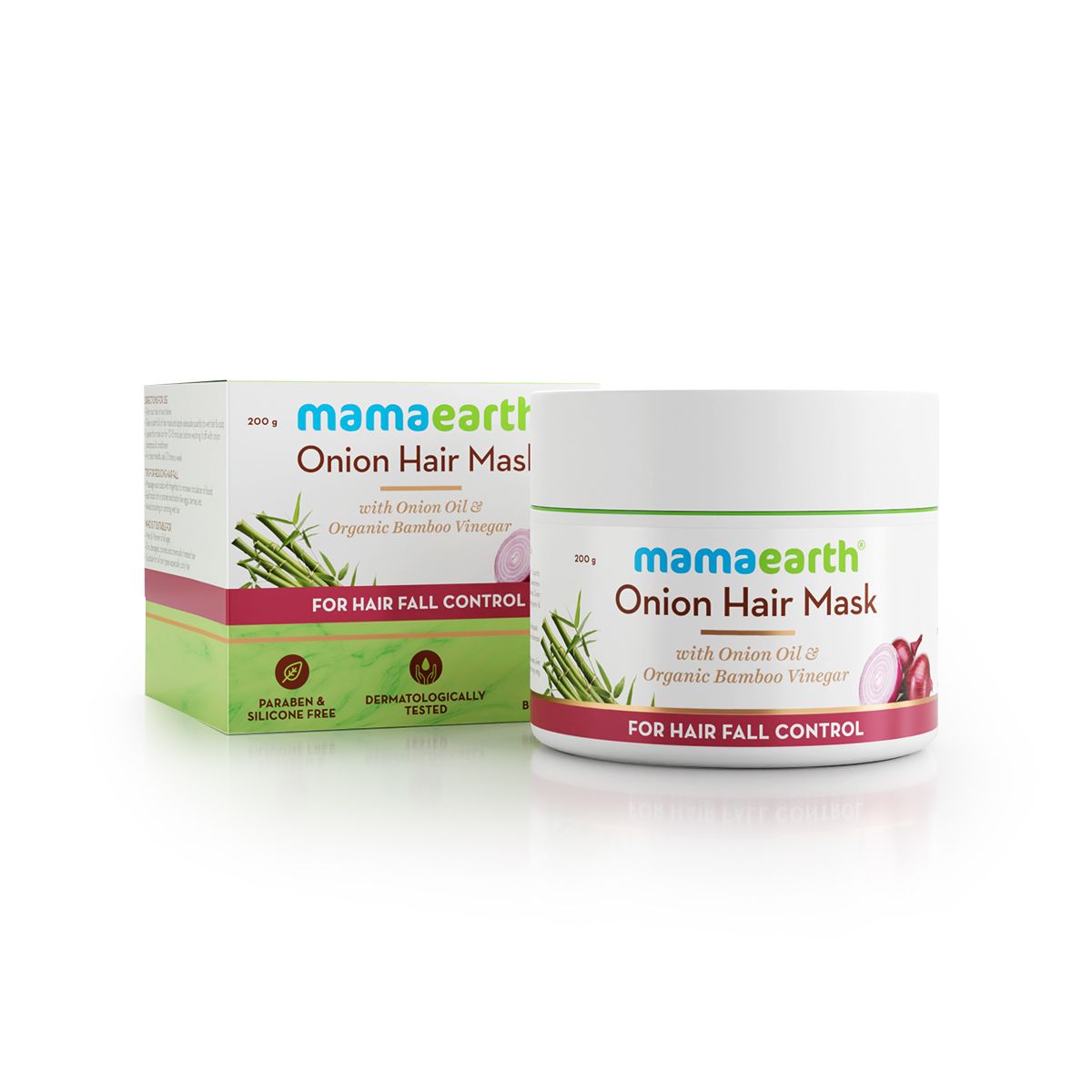 Onion Hair Mask, For Hair Fall Control, With Onion Oil and Organic Bamboo Vinegar, 200ml