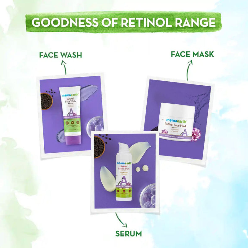Retinol Face Mask with Retinol and Bakuchi for Fine Lines & Wrinkles - 100 g