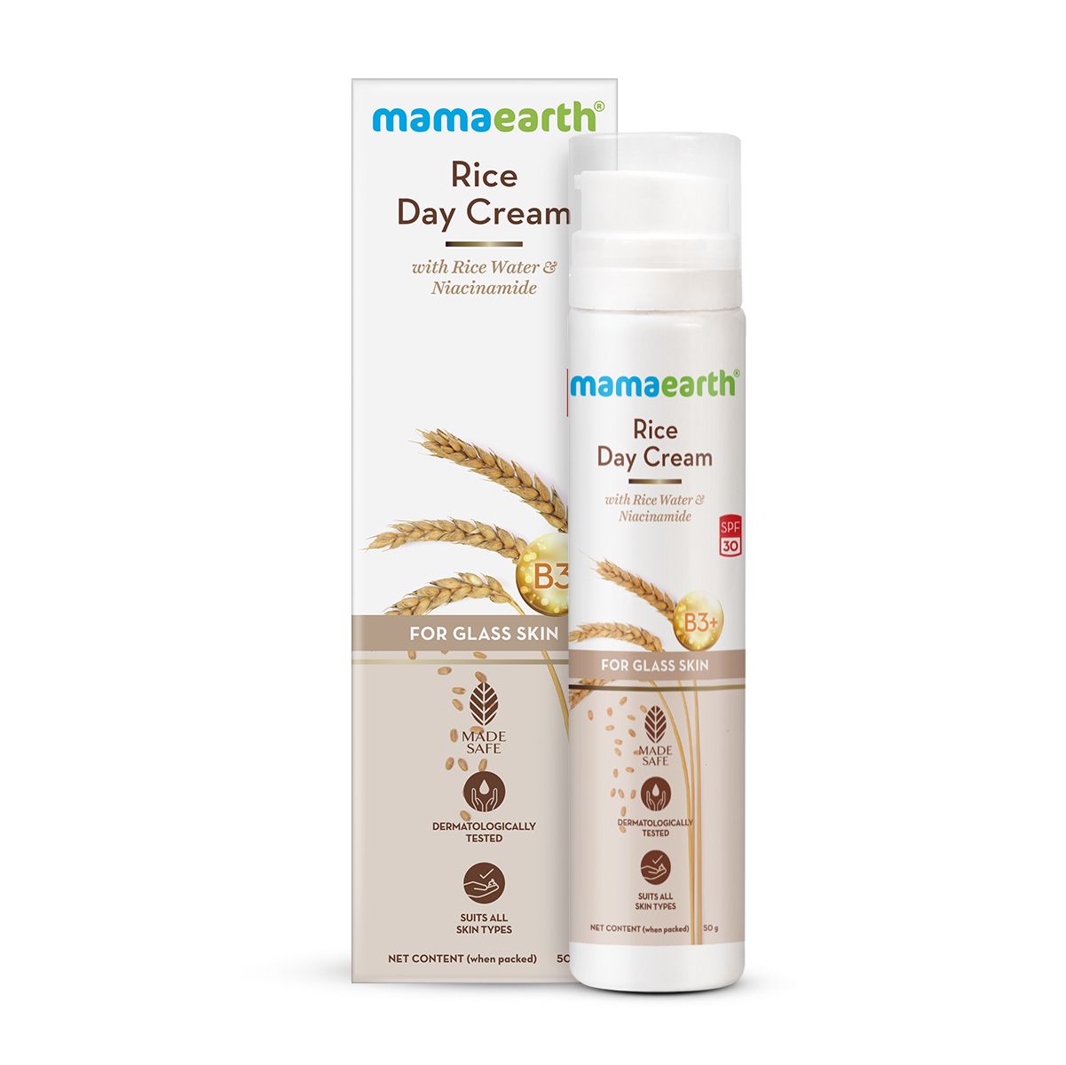Rice Day Cream With Rice Water & Niacinamide for Glass Skin - 50 g