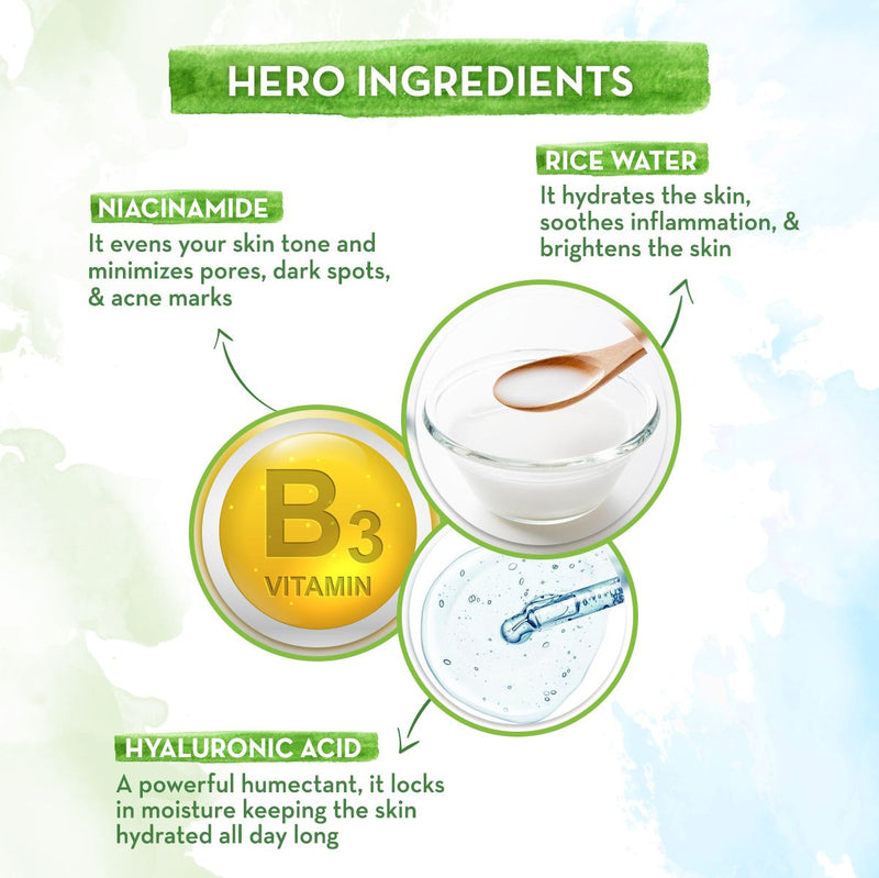 Rice Face Serum With Rice Water & Niacinamide for Glass Skin - 30 ml