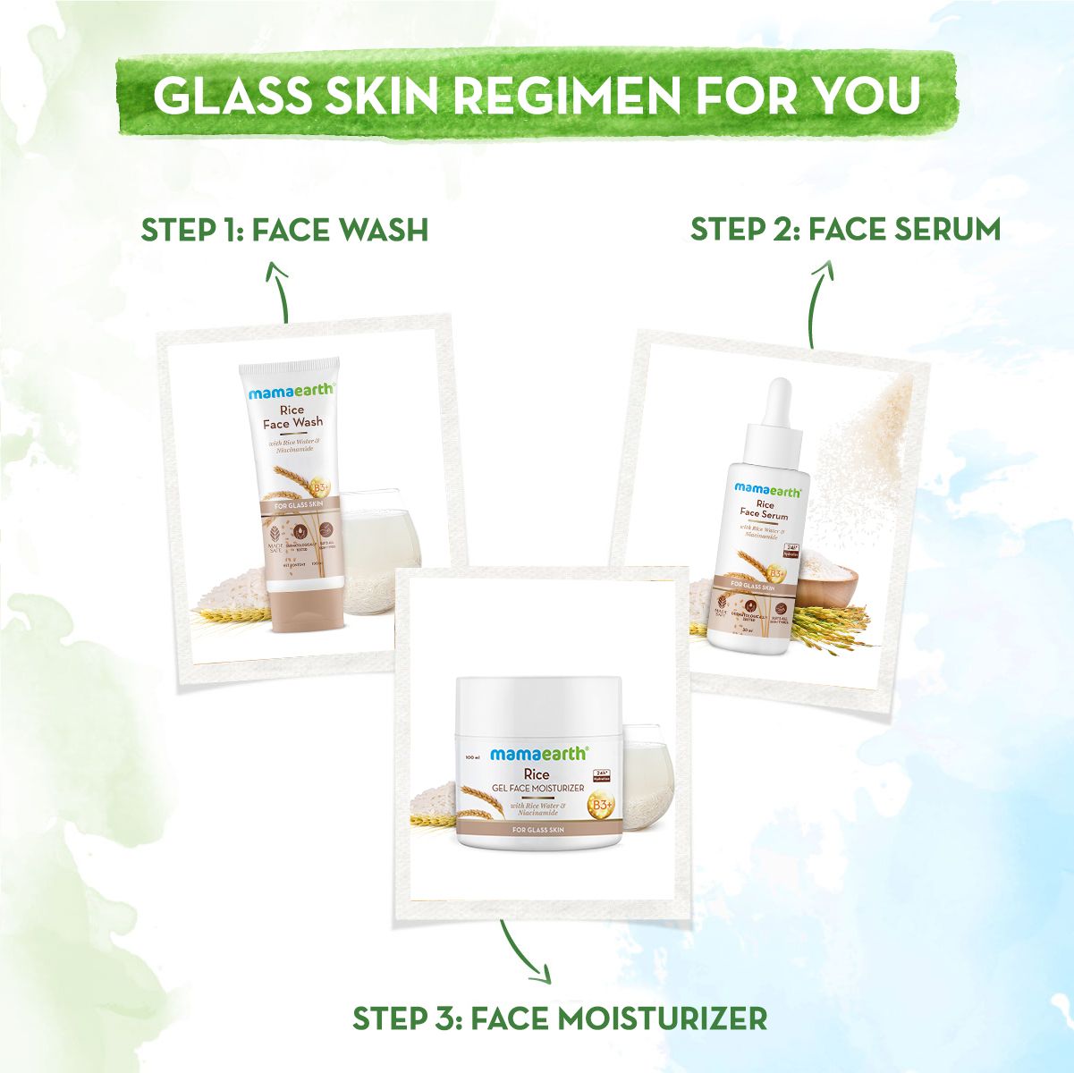 Rice Gel Face Moisturizer With Rice Water & Niacinamide for Glass Skin - 100 ml