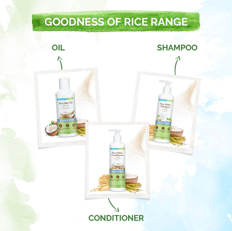 Rice Water Conditioner with Rice Water and Keratin for Damaged, Dry and Frizzy Hair - 25 ml