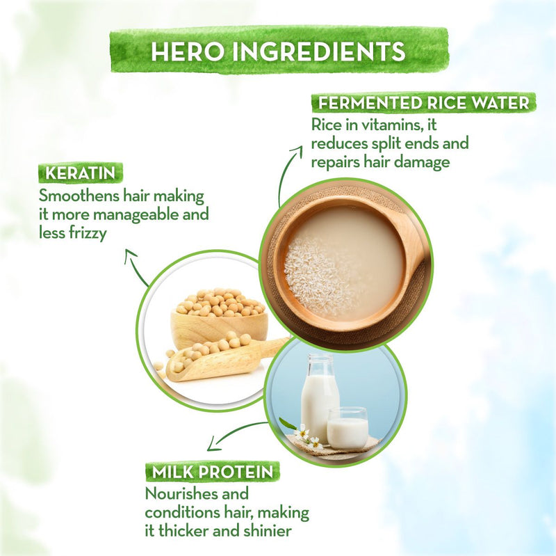 Rice Water Hair Mask with Rice Water and Keratin For Smoothening Hair and Damage Repair - 200 g