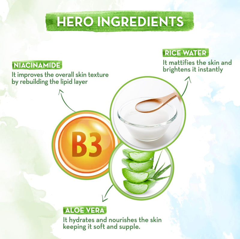 Rice Oil-Free Face Moisturizer With Rice Water & Niacinamide for Glass Skin - 80 g