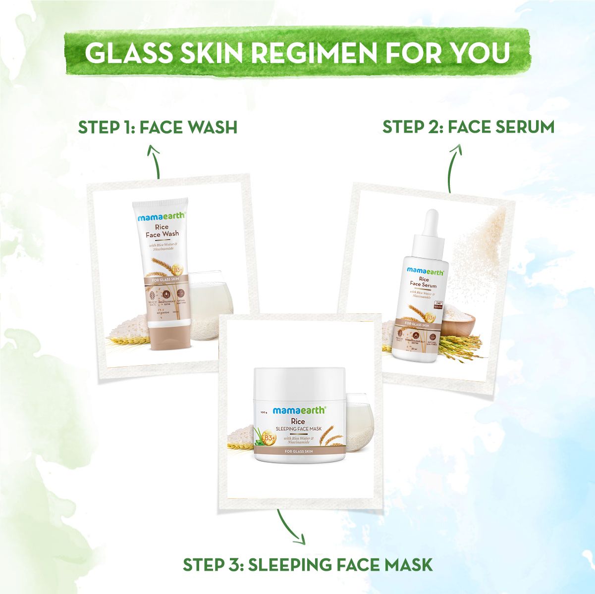 Rice Sleeping Face Mask With Rice Water & Niacinamide for Glass Skin - 100 ml