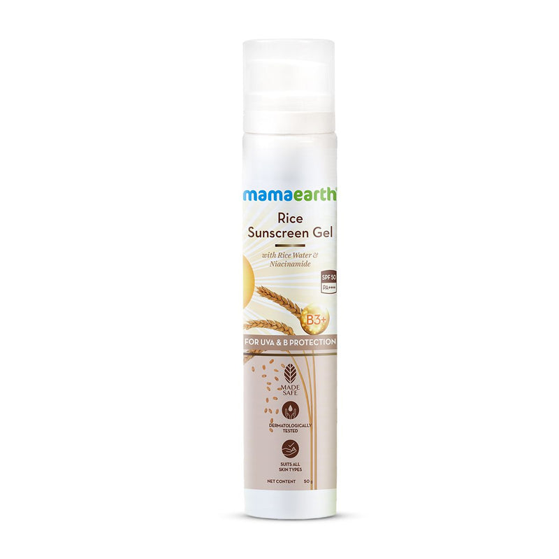 Rice Sunscreen Gel with Rice Water & Niacinamide for UVA & UVB Protection - 50 g
