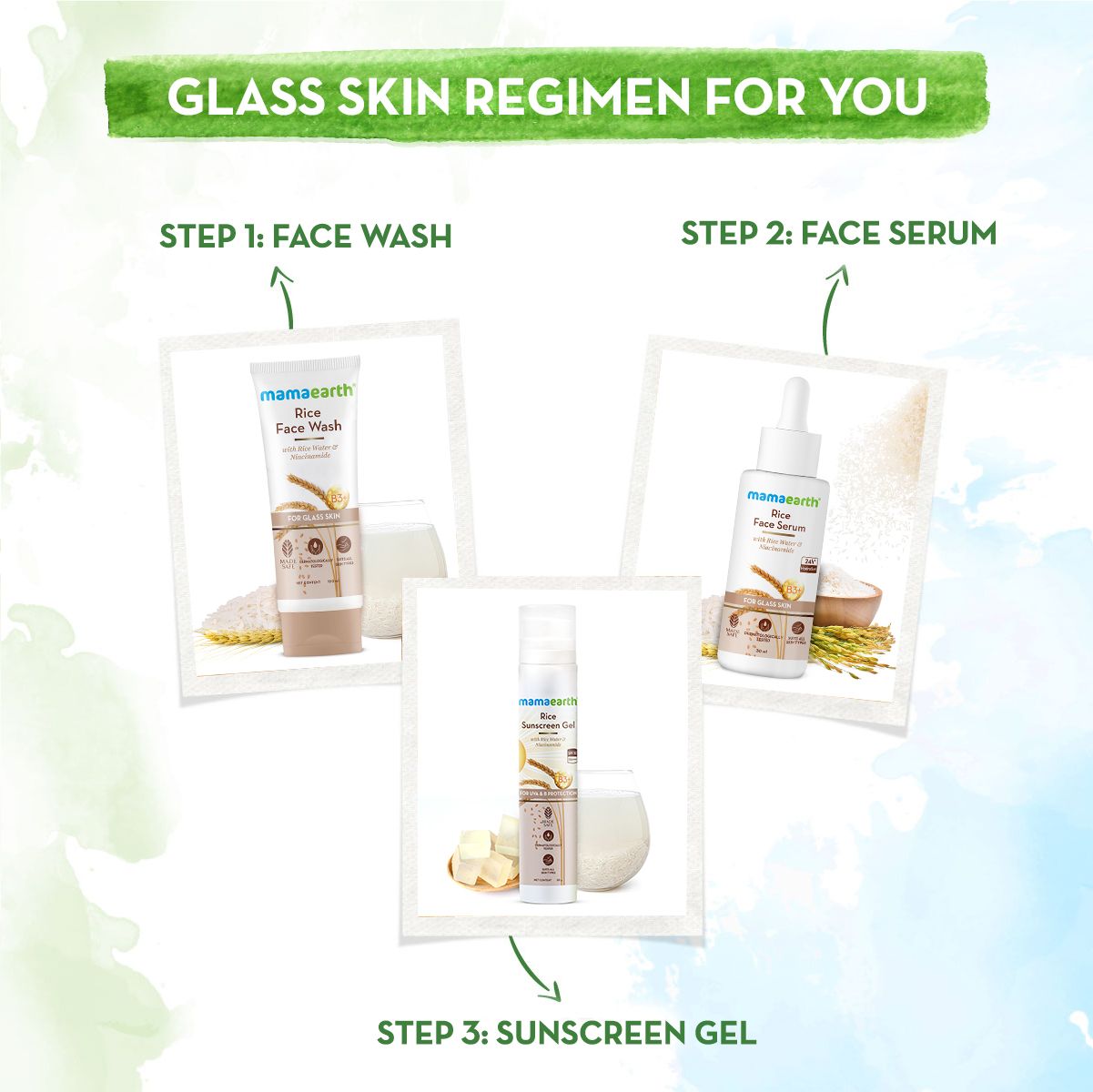 Rice Sunscreen Gel with Rice Water & Niacinamide for UVA & UVB Protection - 50 g