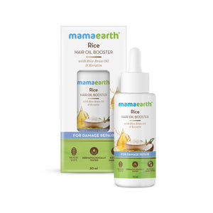 Rice hair oil booster with rice bran oil and keratin
