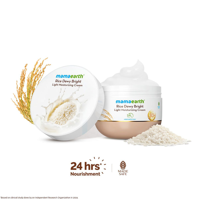 Rice Dewy Bright Moisturizer with Rice Water & Niacinamide for Glass Skin Glow - 200 g