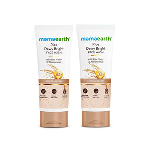 Rice dewy bright face wash 200ml twin pack
