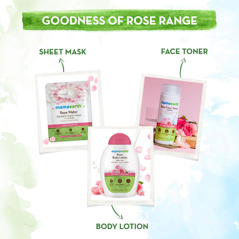Rose Body Lotion with Rose Water and Milk For Deep Hydration - 200 ml