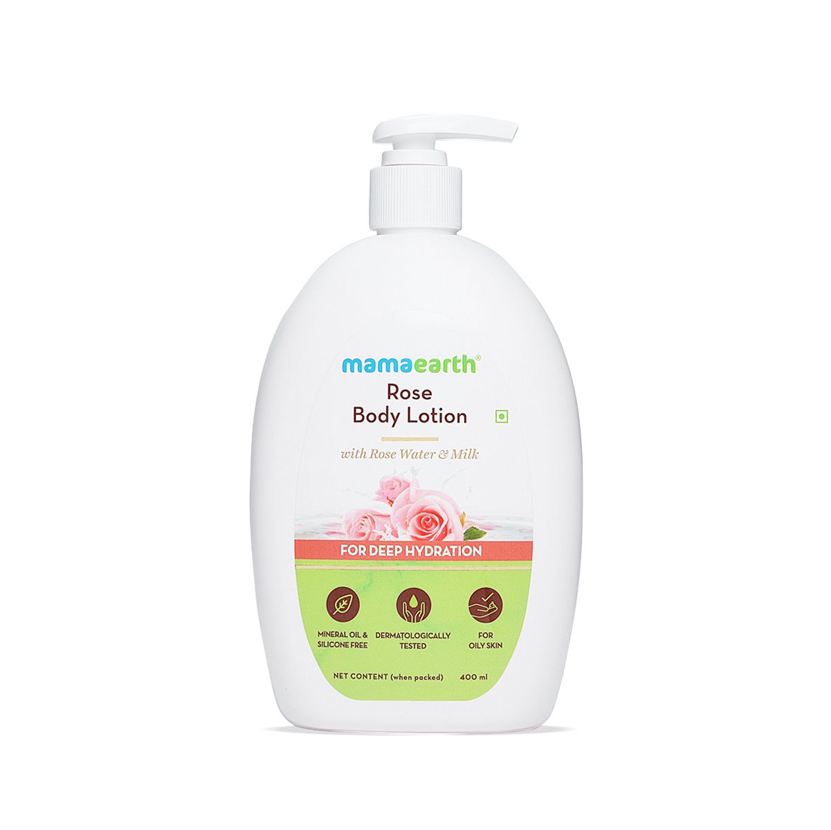 Rose Body Lotion with Rose Water and Milk For Deep Hydration - 400ml