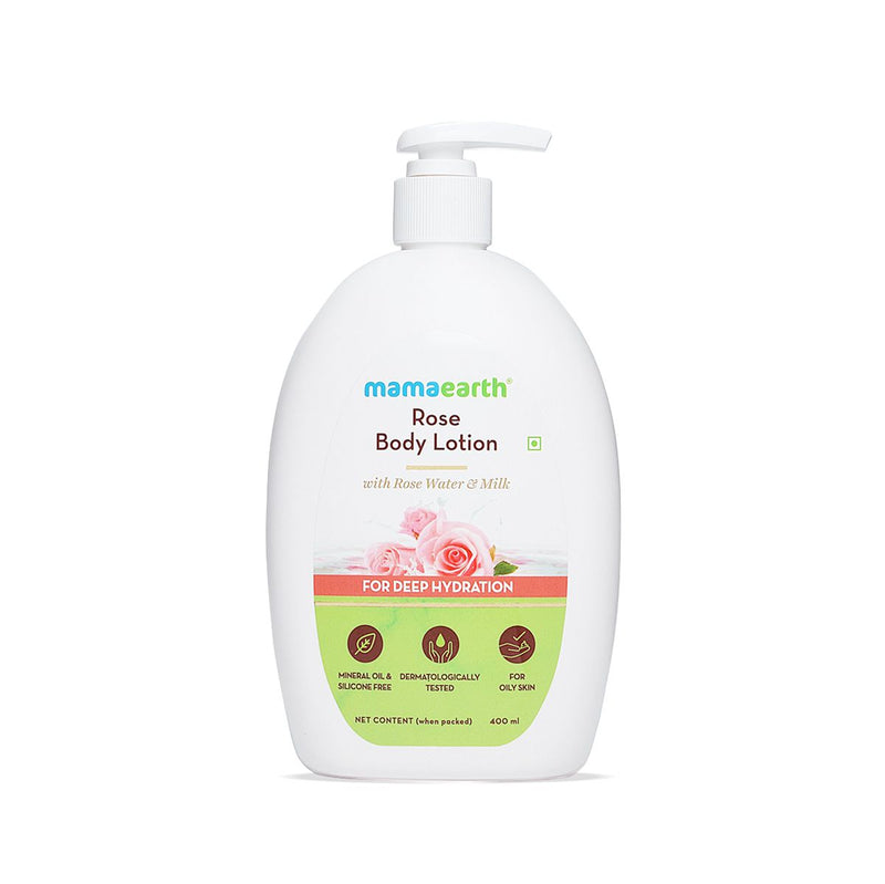 Rose Body Lotion with Rose Water and Milk For Deep Hydration - 400ml