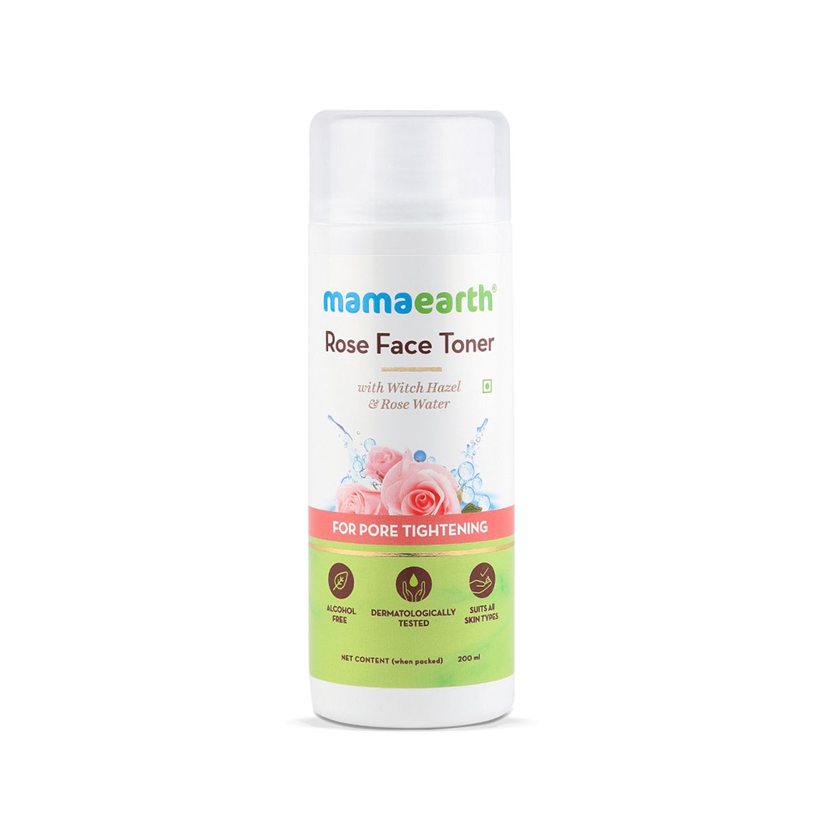 Rose Face Toner with Witch Hazel and Rose Water for Pore Tightening - 200ml