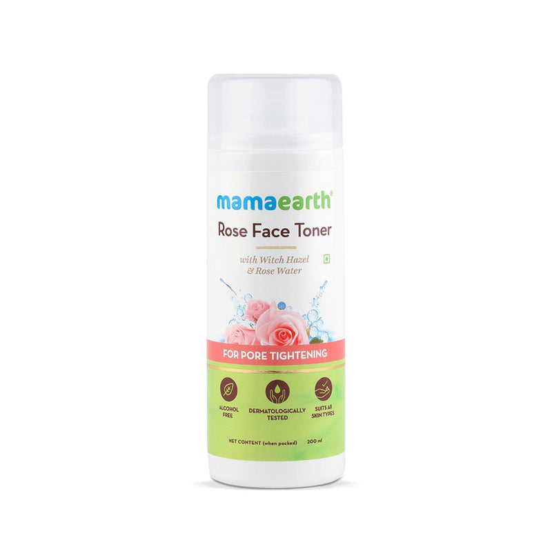 Rose Face Toner with Witch Hazel and Rose Water for Pore Tightening - 200ml