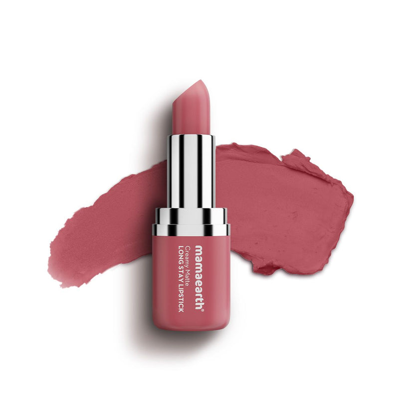Creamy Matte Long Stay Lipstick with Murumuru Butter and Vitamin E  - 4.2g | Rose Nude