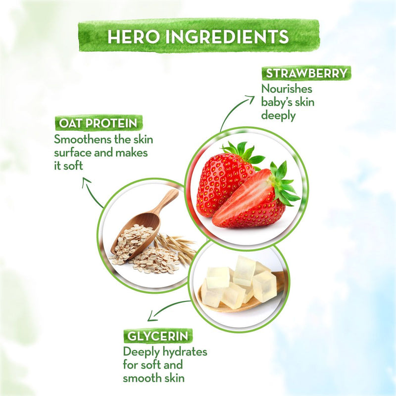 Super Strawberry Body Wash for Kids with Strawberry and Oat Protein - 300 ml