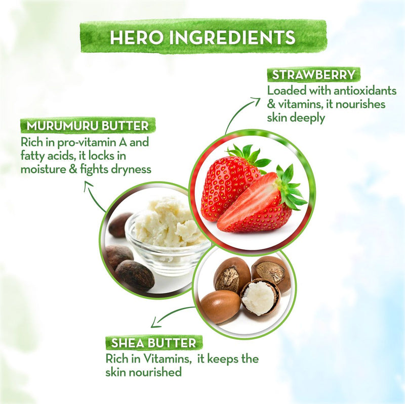 Super Strawberry Body Lotion for Kids With Strawberry & Shea Butter - 400 ml
