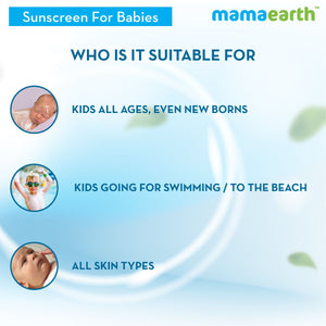mamaearth baby sunscreen suitable for newborns kids and all ages