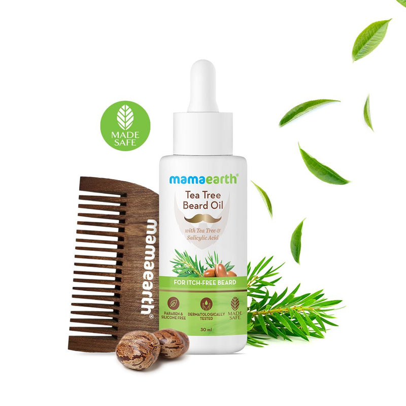Tea Tree Beard Oil With Tea Tree & Salicylic Acid For Itch-Free Beard – 30 ml