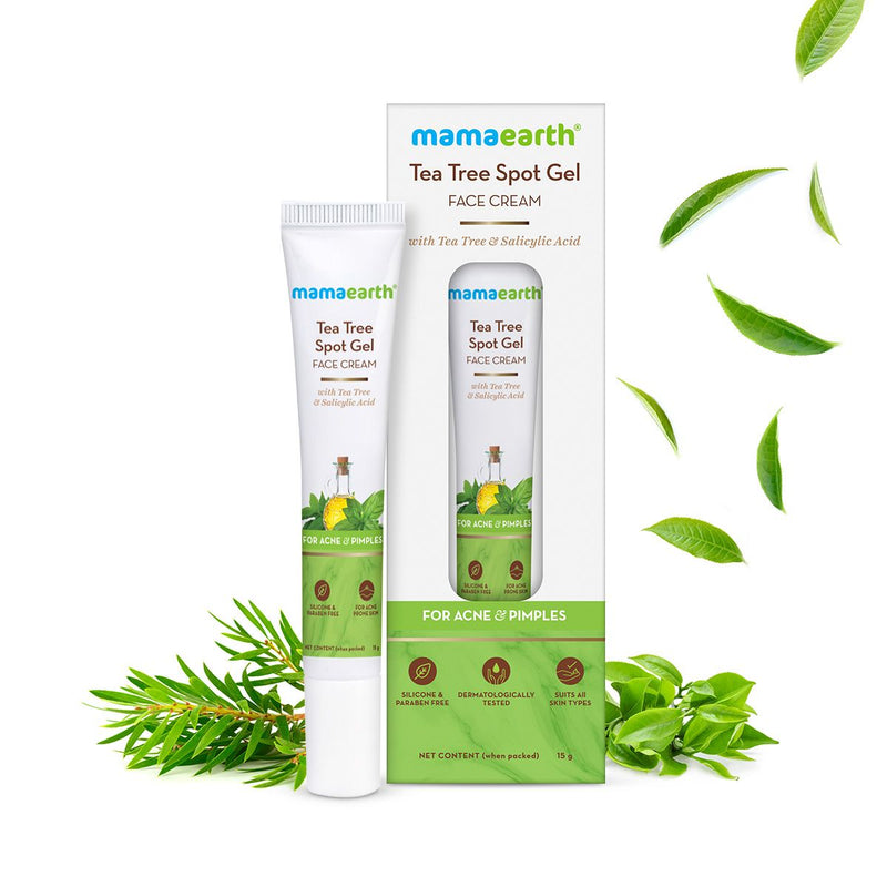 Tea Tree Spot Gel Face Cream with Tea Tree and Salicylic Acid For Acne and Pimples - 15 g