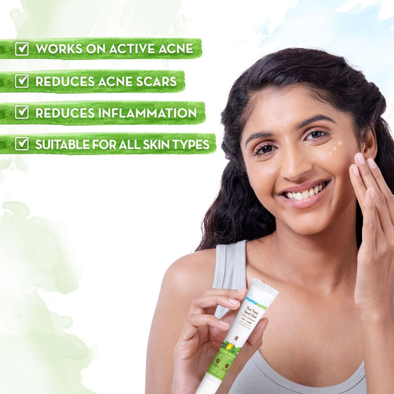 Tea Tree Spot Gel Face Cream with Tea Tree and Salicylic Acid For Acne and Pimples - 15 g